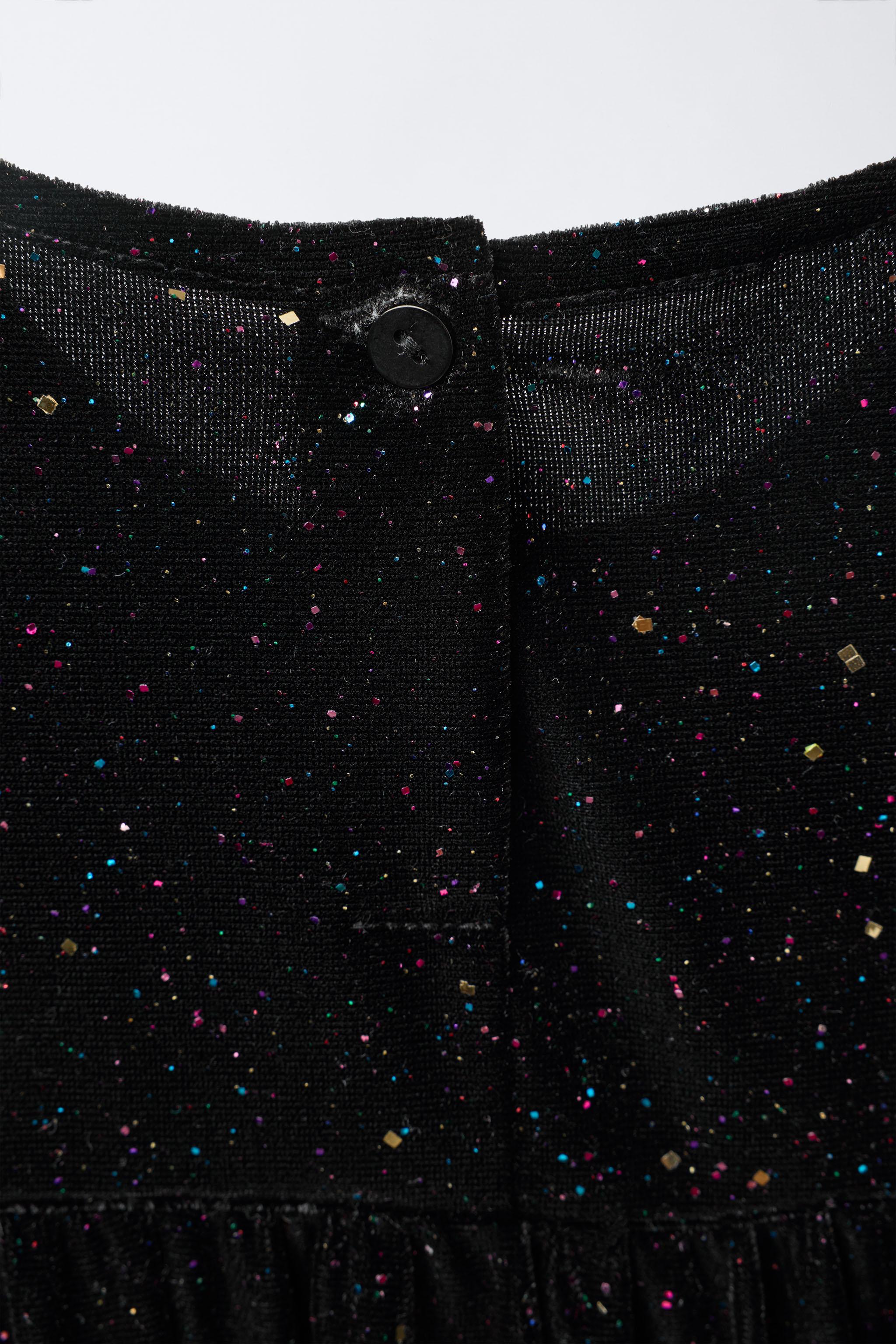 SPARKLY VELVET BOW DRESS